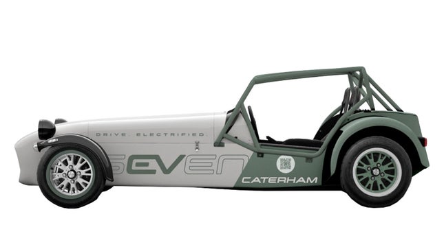 A rendering of the Caterham Seven EV concept.